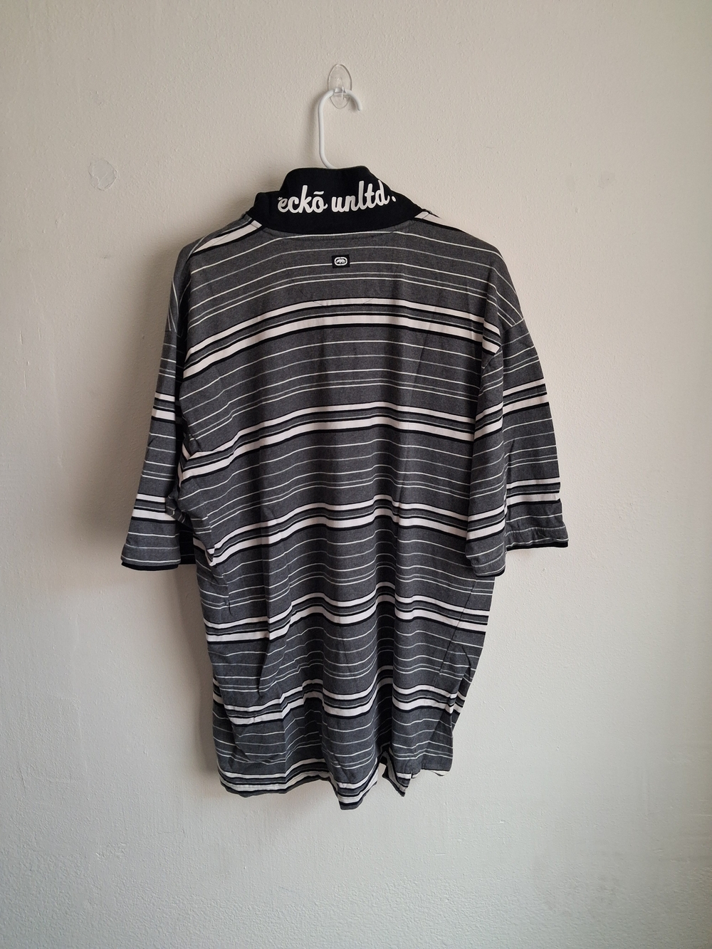 Ecko Unltd Polo Shirt Men's Striped Short Sleeve XL
